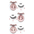 Hot selling OEM  High quality 1 pair Magnetic eyelash with tweezer and eyeliner